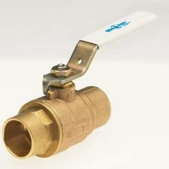 Outlet 🧨 Milwaukee Valve UPBA-100/150 Series 1-1/4 in. Bronze Standard Port Solder 600# Ball Valve ✔️