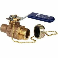 New 🎁 NIBCO S-585-70-66-HC 3/4 in. DZR Bronze Full Port Solder x Hose 600# Ball Valve 🤩